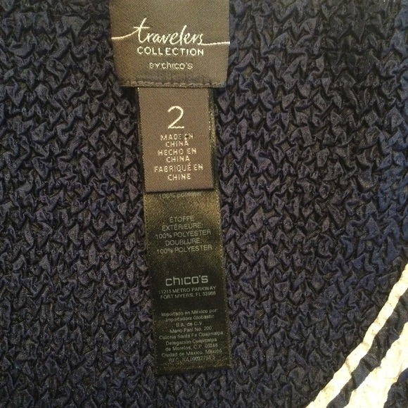 Chico’s Travelers Graphic Print Tunic Jacket Size 12 - Picture 6 of 11